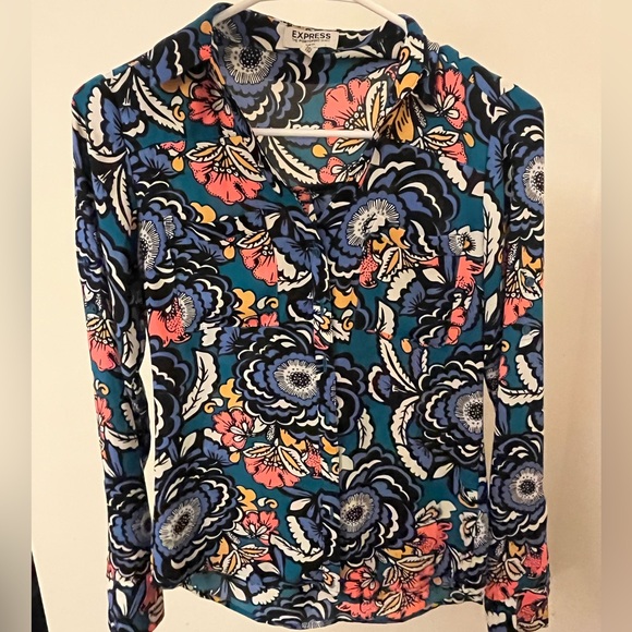 Express Tops - Express, The Portofino Shirt Floral Paisley Top
